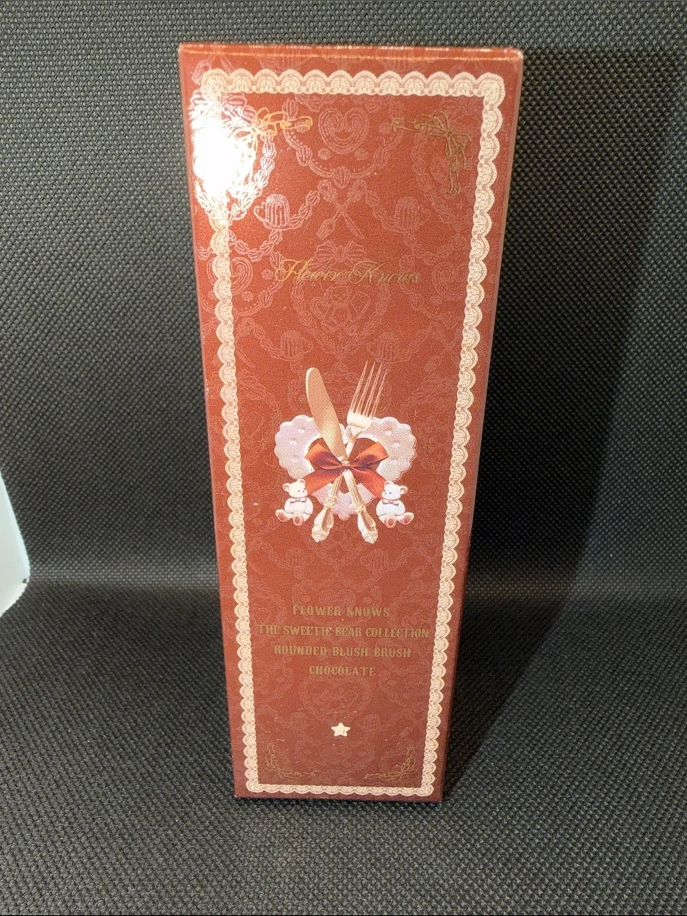 Flower Knows the sweetie bear collection rounded blush brush in chocolate NWT